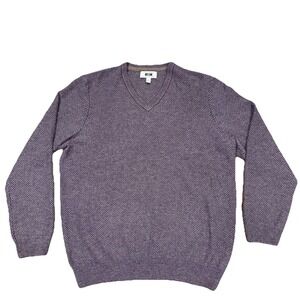 Joseph Abboud Men's Wool Blend V-Neck Sweater Burgundy Big Tall 2XLT